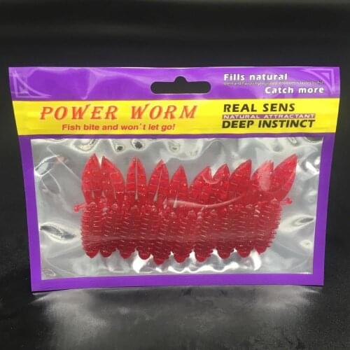 10pcs/bag Bass Fishing Soft Worm Grubs Plastic Fishing Wobblers Baits Swimbaits Artificial Set 5.5cm/1.6g Texas Rig Tackle