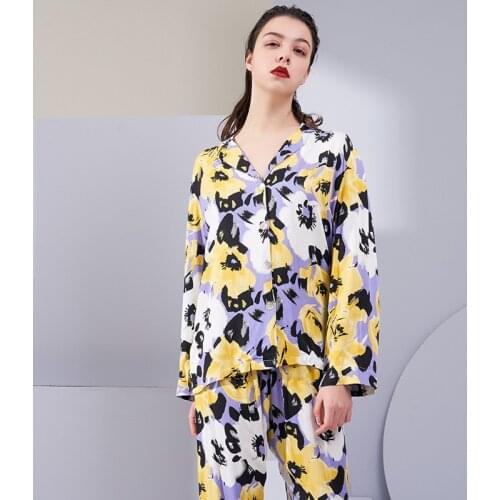 S003 Spring new pajamas womens long-sleeved pajamas set