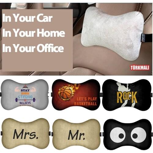 2 Pcs Car Neck Pillow Universal Headrest Rest Cushion Support Seat Accessories Over Vehicular Breathable Safety Quality Pad 2021