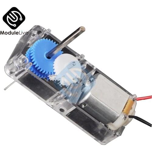 130 DC1.5-6V 1:94 Gear motor 120 RPM with Transparent Protective Box Shell Case for Smart Robot RC Car DIY New