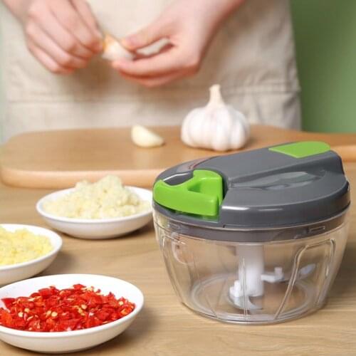 Pulling Manual Food Processor Shredder Garlic Vegetable Meat Chopper Slicer Mincer Tool Seasoning Masher Spice Chopper Tool