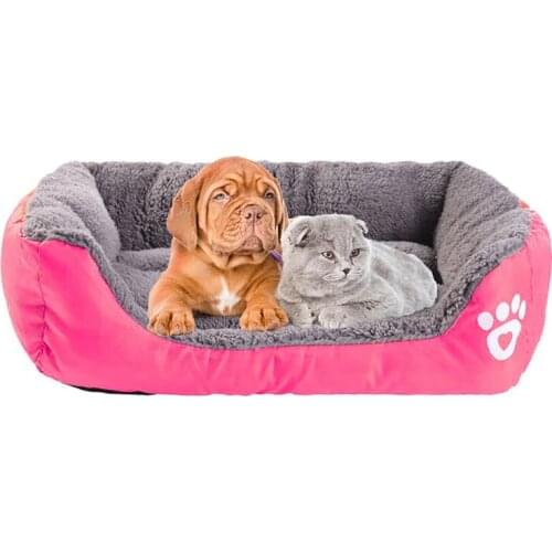 S-3XL Dogs Bed For Small Medium Large Pet House Waterproof Bottom Soft Fleece Warm Cat Bed Sofa House 11Colors