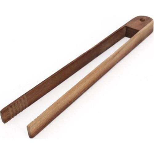 BBQ Grilling Tong Salad Bread Serving Dessert Sugar Ice Clip Wooden Food Toast Tongs Kitchen Gadgets Cooking Baking Tools