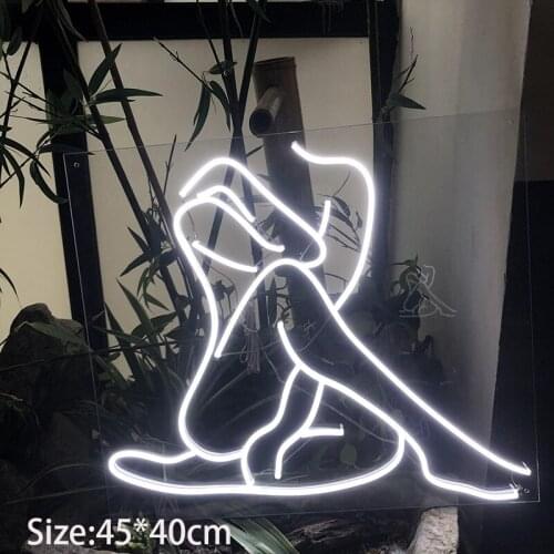 Custom Led Neon Light Sign Flex anime Sexy Girl For Bar Club Home Bedroom Hanging Wall Light Up Sign Shop Bar Sign Wall Decor