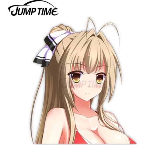 Jump Time Amagi Brilliant Park Sento Isuzu 45 Ecchi Bikini 10.5 Cute Anime Girl Peeker Vinyl Decal Window Waifu Car Stickers