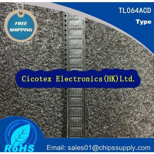 10pcs/lot TL064ACDR SOP14 IC OPAMP JFET 1MHZ 14SOIC TL064ACDT TL064 TL064C