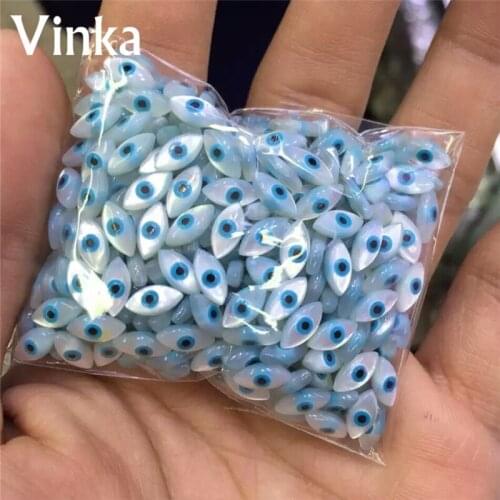100pcs/lot Wholesale small zise 4*8mm Hot Natural Marquise Shape Eye Mother Of Pearl Fashion Eye For Jewelry Accessories