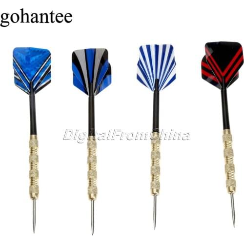 12Pcs 14g Professional Steel Needle Tip Darts With Plastic Shafts & Iron Plated Brass Barrel & Nice 2D Flights Darts Accessories