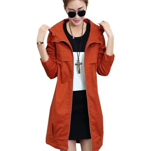 2016 fashion winter womens trench coat with a hood warm cotton spliced big size windbreaker female XXXL outerwear ZY204