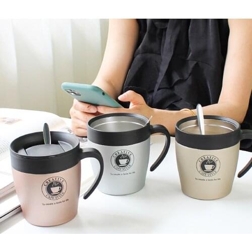330ml vacuum coffee mug, milk cup Stainless Steel Thermos Flask can be used to drink milk coffee , BPA Free Metal