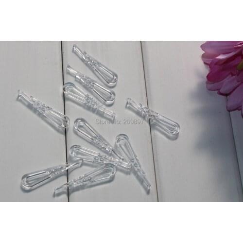 35mm plastic shirt clips transparent 500pcs/lot shirt pin garment packing sock package clips garment accessories