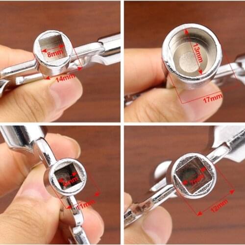 4 in 1 Wrench Electric Control Cabinet Key Wrench Water Meter Valve Square Hole Round Hole Key Wrench 066E