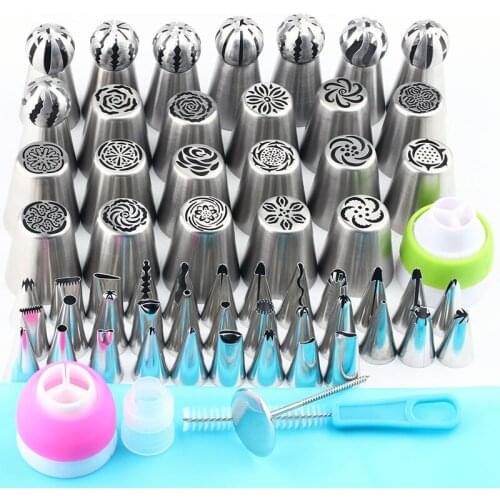 63 Pcs/Set Ball Sphere Icing Piping Nozzles Stainless Steel Cream Sugar Craft Fondant Decorating Kitchen Accessories Tools
