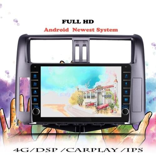 Android 10 Multimedia Player For Toyota Land Cruiser Prado 150 2009 2010 2011 2012 2013 Car Radio 2 din DVD Head Unit Cassette