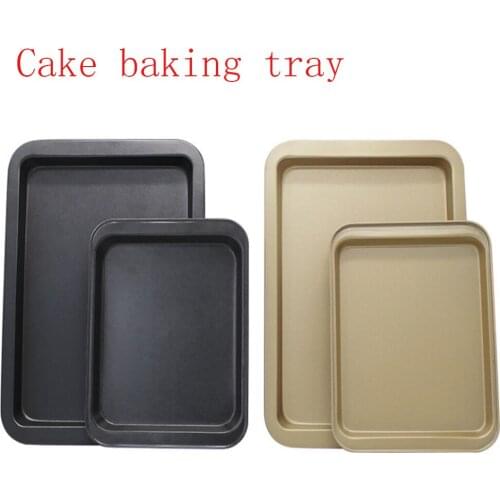 Non Stick Rectangular Cake Baking Bake Stainless Steel Tray Pan Cake Bakeware Kit for Chicken Wings Tarts Bread Barbecue Cookies