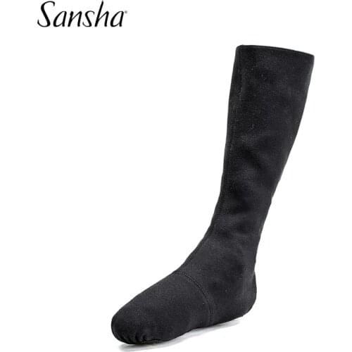 Sansha Men Slip-on Ballet Boots Stretch Fabric Upper Stage Performance Dance Boots BB17C