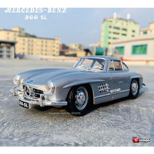 Bburago 1:24 The latest model is 1954 Mercedes 300 SL simulation alloy car model crafts decoration collection toy tools gift