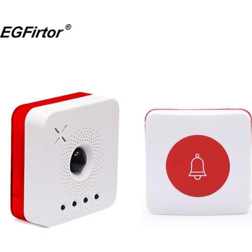 Wireless Doorbell Battery Operation Smart Home Electronic Elderly SOS Alarm Pager 60 Music Volume Adjustable Motion Doorbell