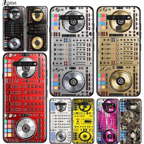 DJ Music Retro for LG G8 G8S G8X V30 V35 V40 V50 V60 ThinQ Q60 K40 K50 K51 K61 K71 K92 K62 Soft Black Phone Case