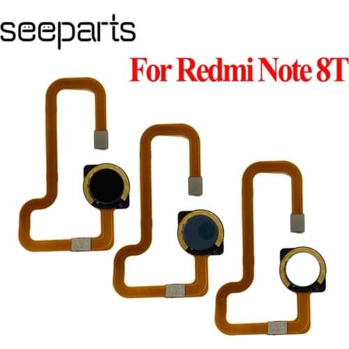 For Xiaomi Redmi Note 8T Button Fingerprint Flex Cable Sensor Touch ID Note 8t Home Button Flex Cable Replacement Parts