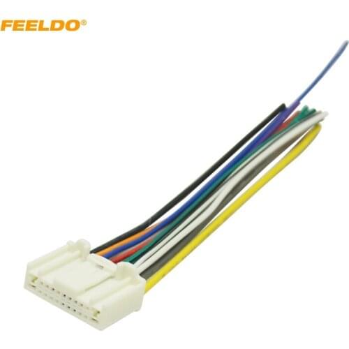 FEELDO 6Pcs Car Stereo Wiring Harness Adapter Plug For Subaru Legacy Touring/Impreza Wagon/Levorg Stereo Audio Radio Cable#5713