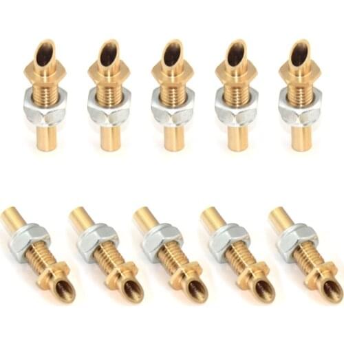 10Pcs Rc Boat Brass Water cooling faucet M5 Thread L24mm Water Nipples Nozzles For Rc Boat