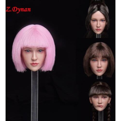 1:6 Scale womens head sculpt refinement head carving D-02 D-03 Bite lips 2 mouth shapes for 12'' tbl ph action figure