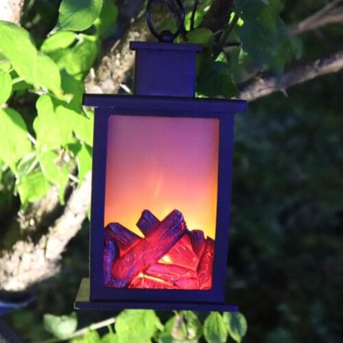 2020 Newest LED Fireplace Lantern Light Hand-Held Hanging Lamp For Home Festival Decoration Outdoors Lighting