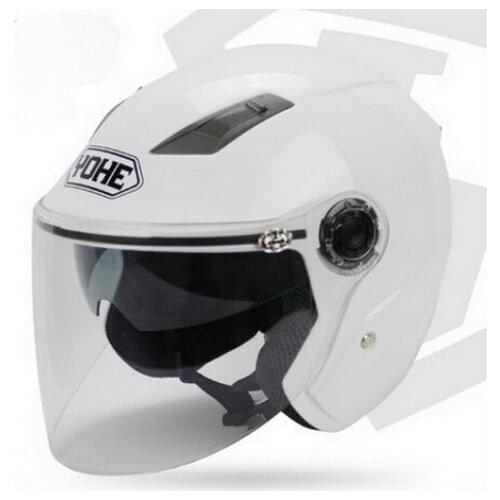 New YOHE dual lens half face motorcycle helmet Eternal electric bicycle motorbike helmets made of ABS YH837A SIZE M L XL XXL