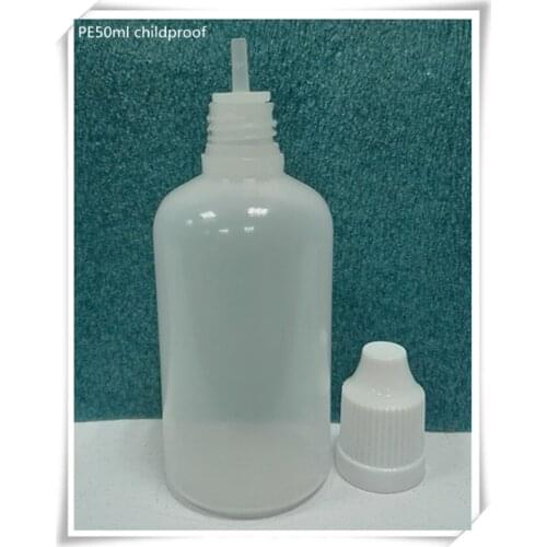 PE squeeze bottle 50ml e liquid bottle with safty cap use to stock and dispense for liquid 1000pcs/lot with US 16 CFR &1700.20