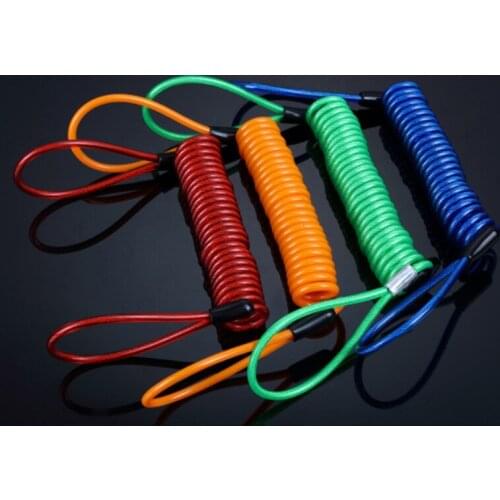 Stretch Length 120cm Bicycle Lock Reminder Elastic Rope Anti-Theft Bike Motorcycle Scooter Spring Cable Wire 4 Color