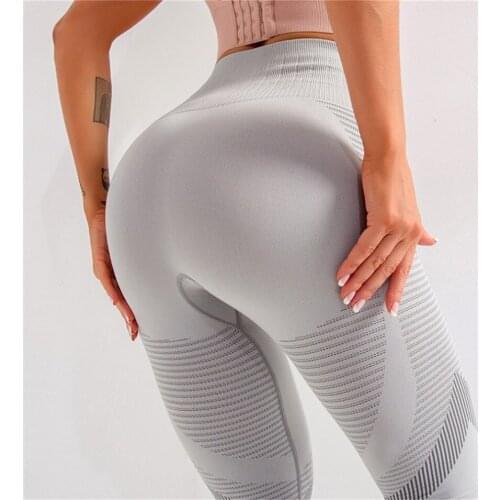 Sexy Leggings Women Sports Pants Breathable Running Fitness Pants High Waist Seamless Leggings Solid Yoga Tights Training Wear