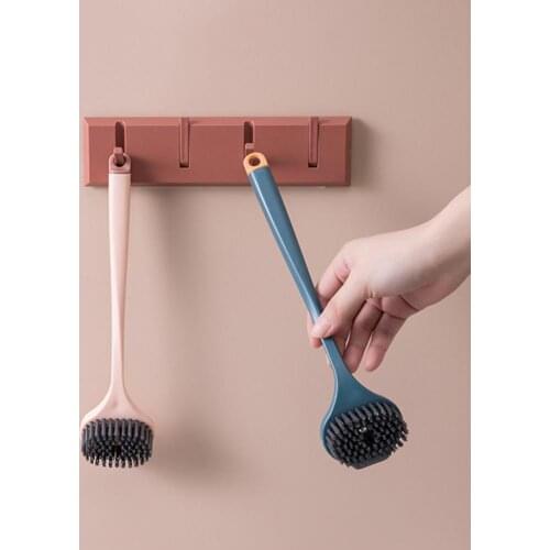 Brush Efficient Flexible Long-Handled Dish Scrub Brushes for Saucepan BBQ Tools