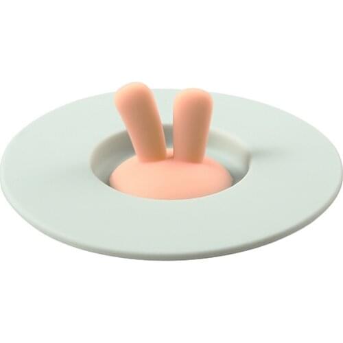 Cute Cup Cover Silicone Anti-dust Leakproof Coffee Milk Water Lid Cat Rabbit Ears Cap Airtight Sealed Cup Cover