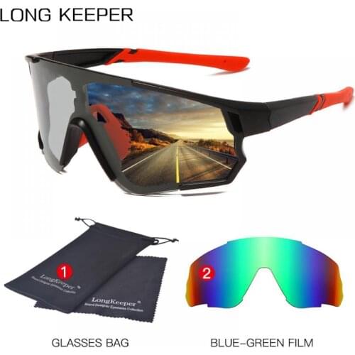 LongKeeper Men Photochromic Sunglasses Polarized Driving Discoloration Sun Glasses Male Fashion Outdoor Sports Goggle Oculos