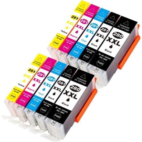 Compatible Ink Cartridge Replacement for Canon 280 280 PGI-280XL CLI-281XL for Pixma TR8520 TS6220 TS6320 TR7520 TS6120 TS9120
