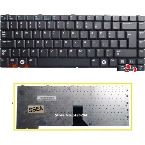 SSEA New laptop UI Keyboard English For Samsung X05 X06 X10 Keyboard black