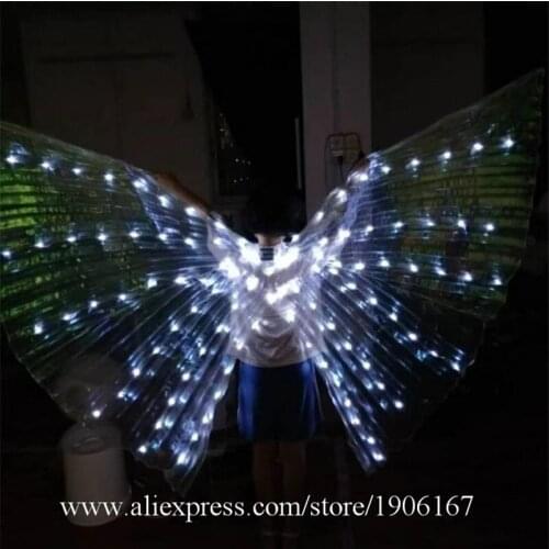 Led Performance Prop Women Dance Girls LED Luminous ISIS Wings Light Up Angel Wing Costume LED Luminous Butterfly Wings
