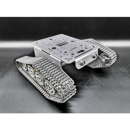 T333 All Metal Tank with Metal Tracks, Aluminum alloy chassis with robot arm interface for DIY,smart tank,Study Project