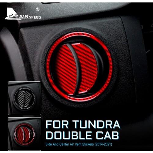 Carbon Fiber for Toyota Tundra 2014 2015 2016 2017 2018 2019 2020 2021 Accessories Interior Trim Air Outlet Vent Cover Sticker