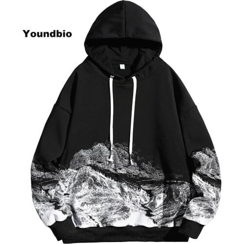Youndbio Men's Printed Hoodies