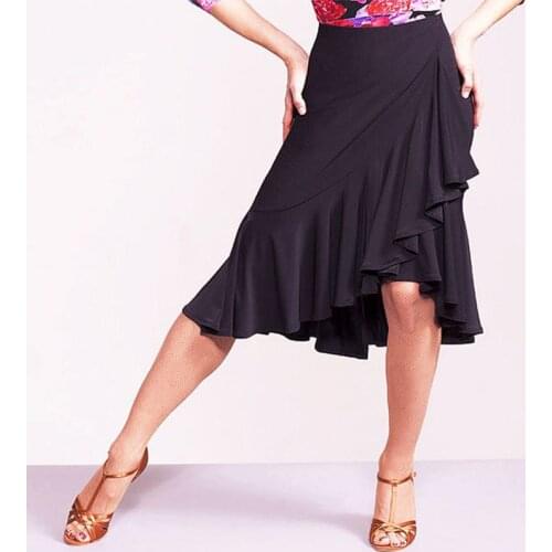 New Sexy Black Ballroom Ladies Latin Dance Skirt Cha Cha Samba High Quality Dancing Wear Accept Customize Size