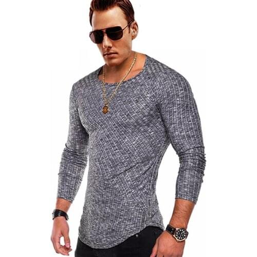 Zhby Mens Striped T-shirts