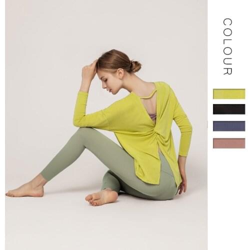 Women Sport Shirt Sweatshirt Modal Loose Long Sleeve Quickly Dry Yoga Top Jogger Exercise Workout Gym Casual Shirt Sportswear