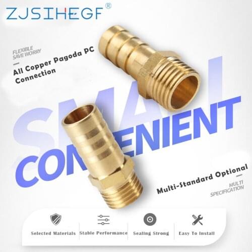 1/8 1/4 3/8 1/2 Inch 6 8 10 12 14mm Hose Tube Pagoda Connector Thread PT Barb Connector Water Pipe Fittings