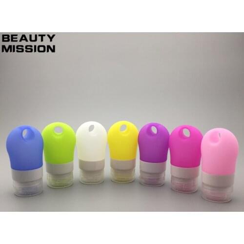 1 pcs 38ml Empty Silicone Travel Packing Press Bottle For Lotion Shampoo Bath Container Portable Bottle
