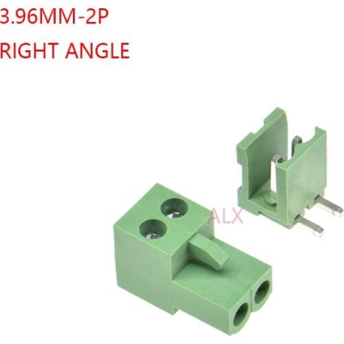 10SETS HT3.96 2pin 3.96MM pitch RIGHT ANGLE pluggable screw terminal block 3.96 2 pin PLUG TYPE pcb connector PLUG + SOCKET 300v