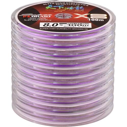 100m 8 Braided PE Fishing Line Test: 6-47kg Linha Pesca Multifilamento Sedal Pesca Misina Sedal Gevlochten Vislijn Fishing Wire