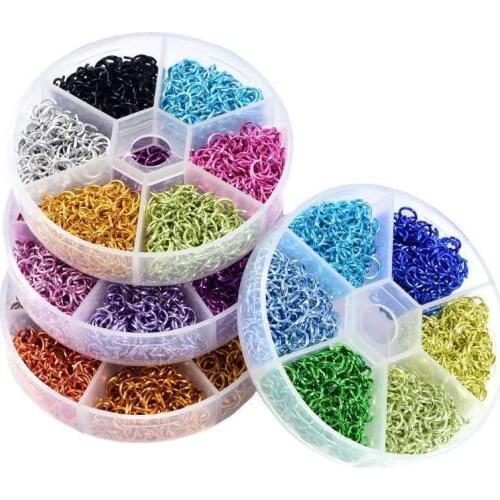 1080PCS/BOX Piercing Nail Art Charm Metal Alloy Pierce Nail Dangle Charms For Nails Decoration Aluminum Jump Ring