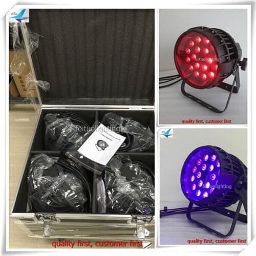 12 in CASE)Pro Stage Profile Wash Par64 Light 18*18W led zoom par 64 waterproof dj lighting